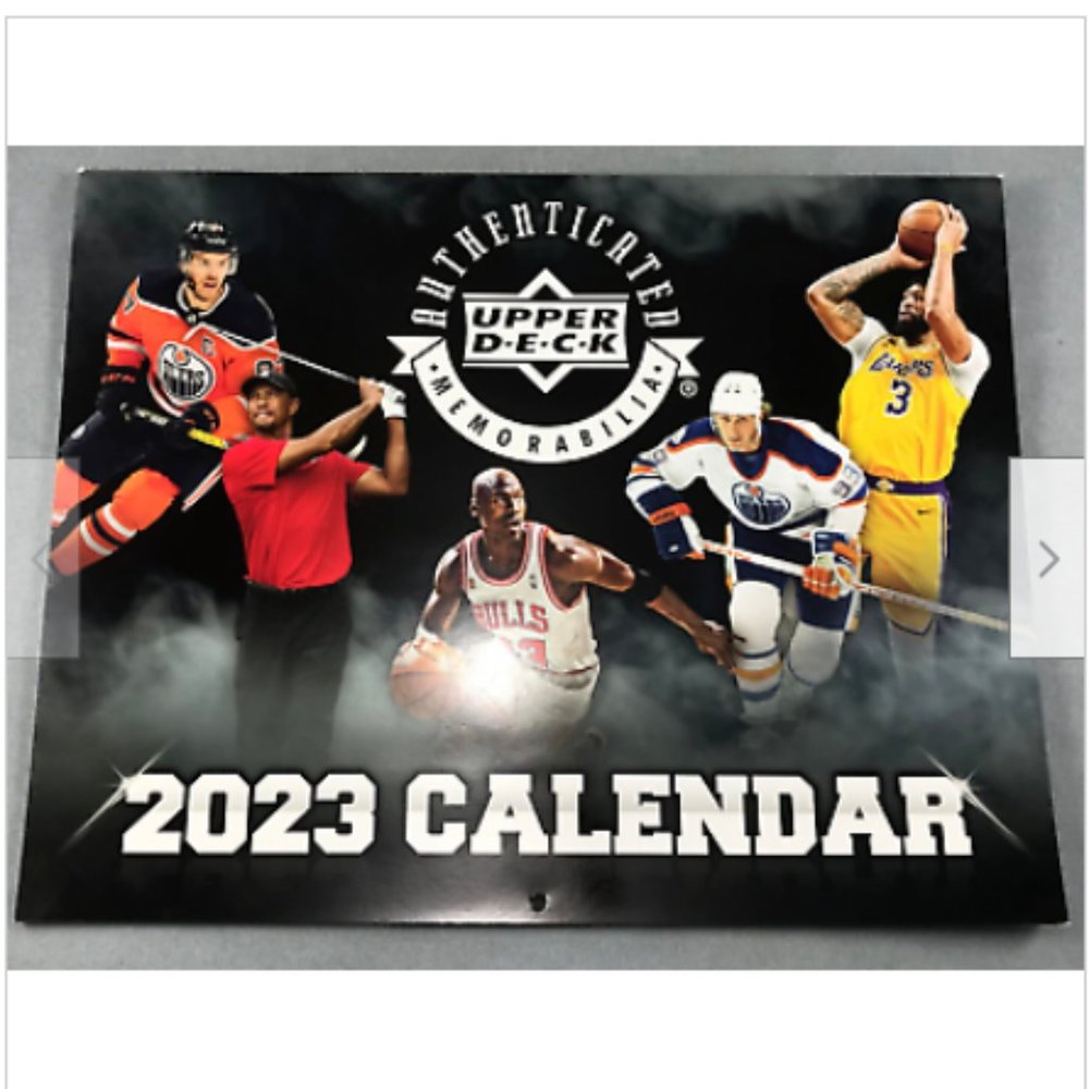 Upper Deck Official Memorabilia 2023 Sport Calendar Gretzky Tiger Woods McDavid